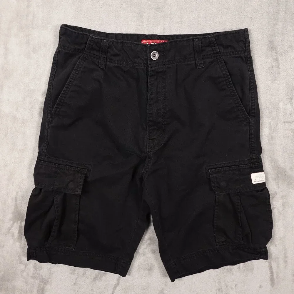 Levi's Cargo Shorts men's 33 black red tab‎ 11